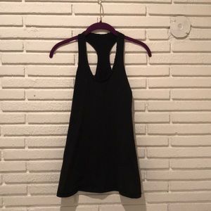 Lululemon black ruffle trim tank